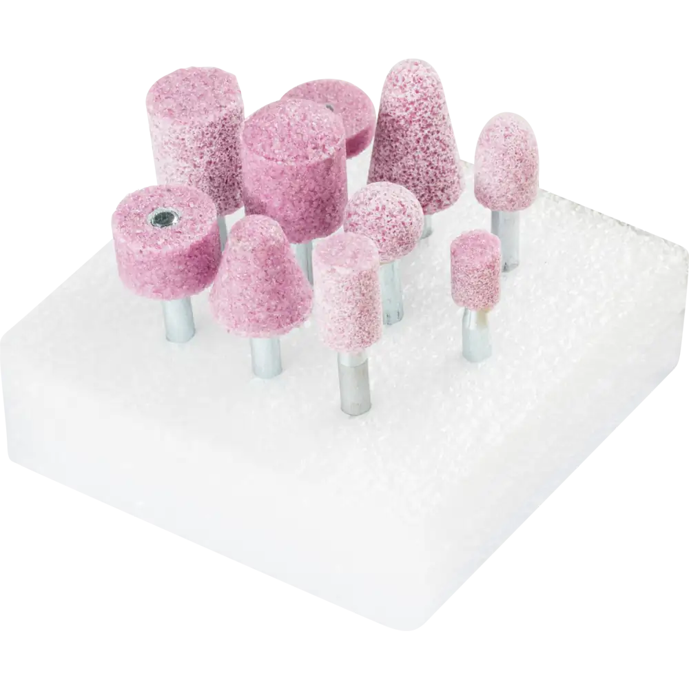 PFERD TOOLS STEEL EDGE Schleifstift-Set 10-tlg. Schaft-Ø 6 mm A30 für Stahl- und Stahlguss
