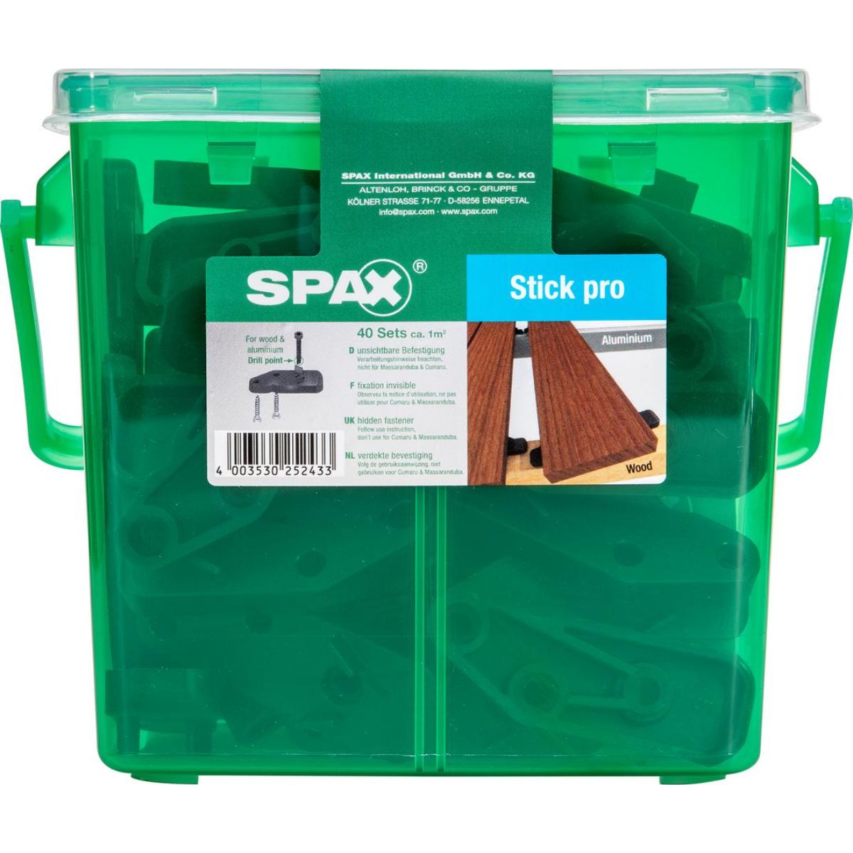 SPAX TERRASSE STICK PRO FUER CA. 1 QM 40 STICKS INKL. SCHRAUBEN HKB M