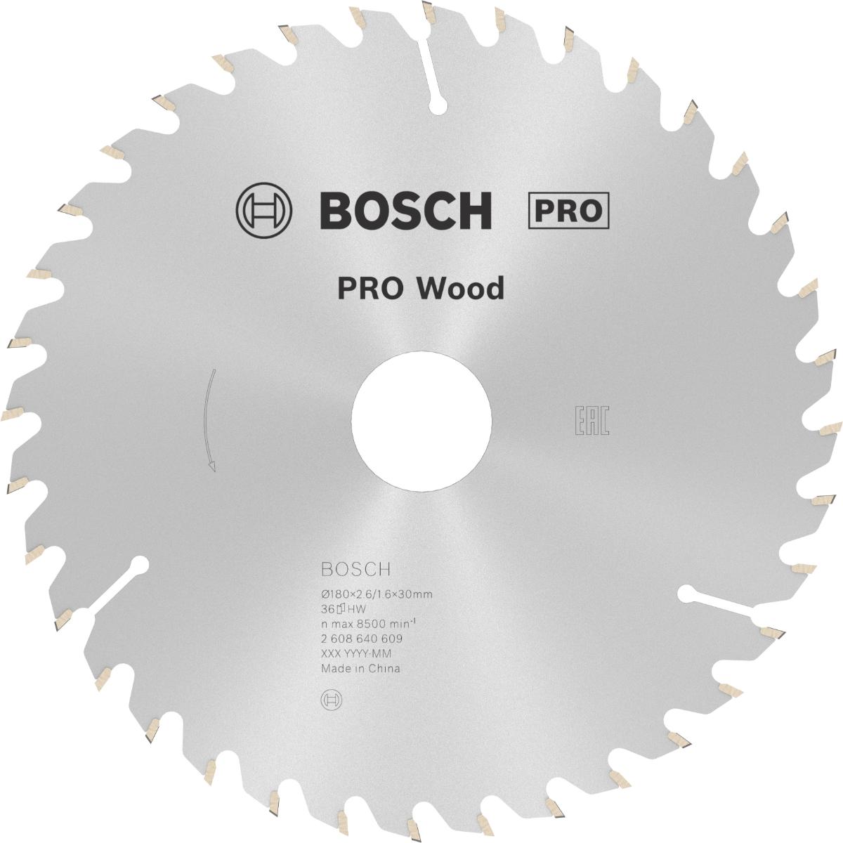 Bosch PRO Kreissägeblatt Optiline Wood für Handkreissägen ø 180 mm