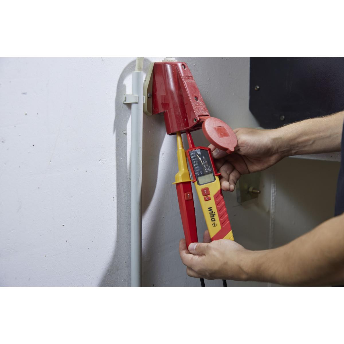 Wiha Spannungs- und Durchgangsprüfer 0,5 - 1.000 V AC, CAT IV mit 2x AAA-Batterien