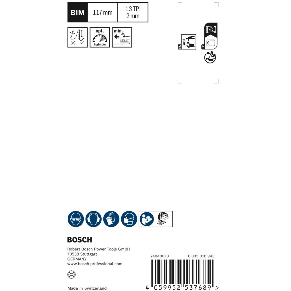 Bosch EXPERT ‘Hardwood 2-side clean’ T 308 BF Stichsägeblatt