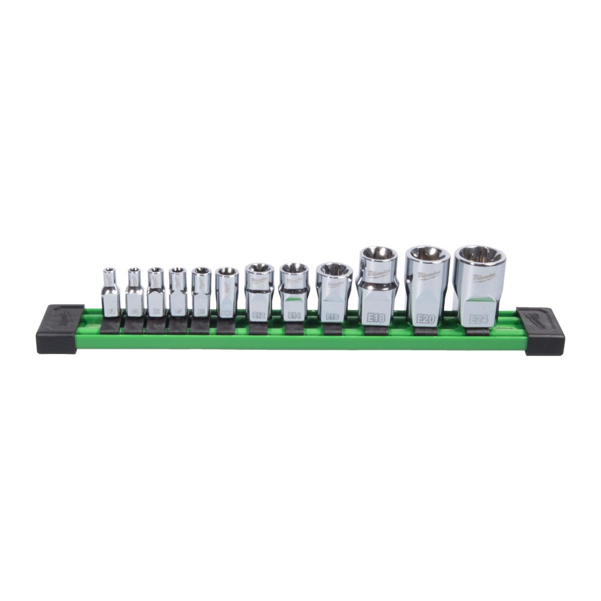 Milwaukee Steckschlüsseleinsatz E-TX E-Torx,12 -teiliges Set