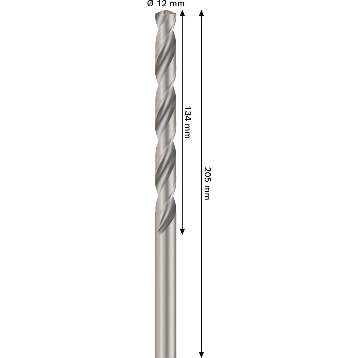 Bosch PRO Metal HSS-G Spiralbohrer, 12 x 134 x 205 mm