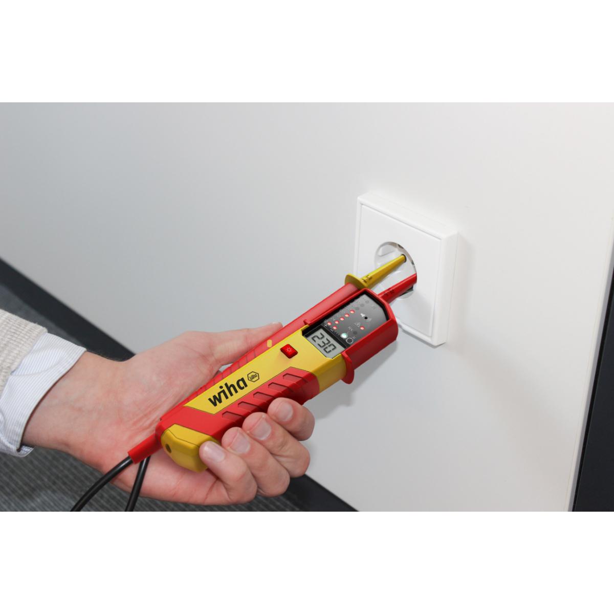 Wiha Spannungs- und Durchgangsprüfer eMobility 12 – 1.000 V AC, CAT IV mit 2x AAA-Batterien