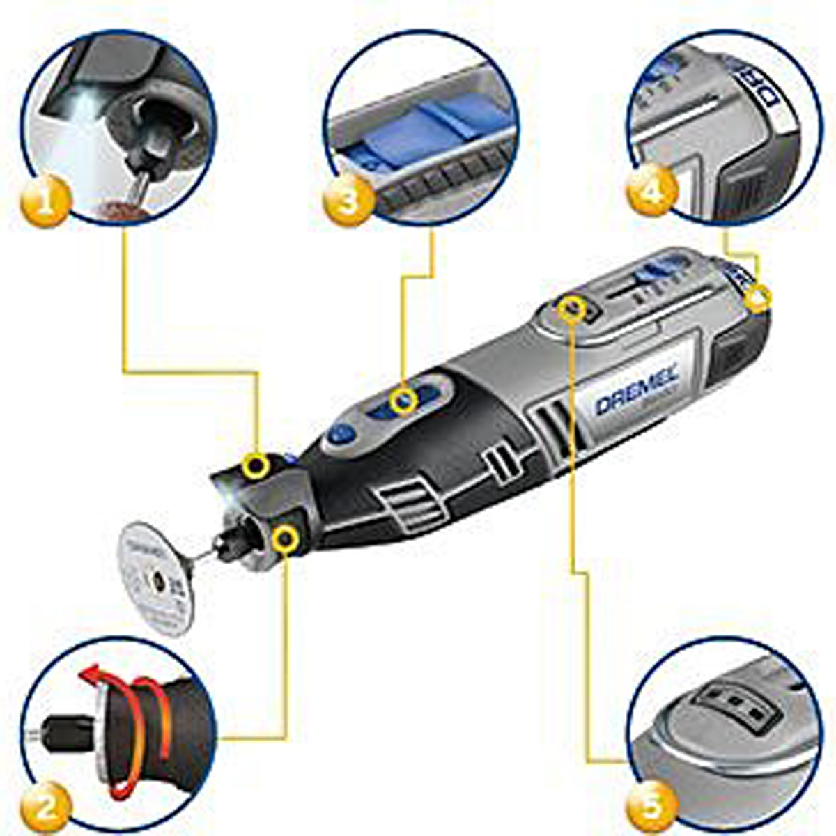 DREMEL Platin-Edition 8220-5/65, Akku-Multifunktionswerkz. 12V,
