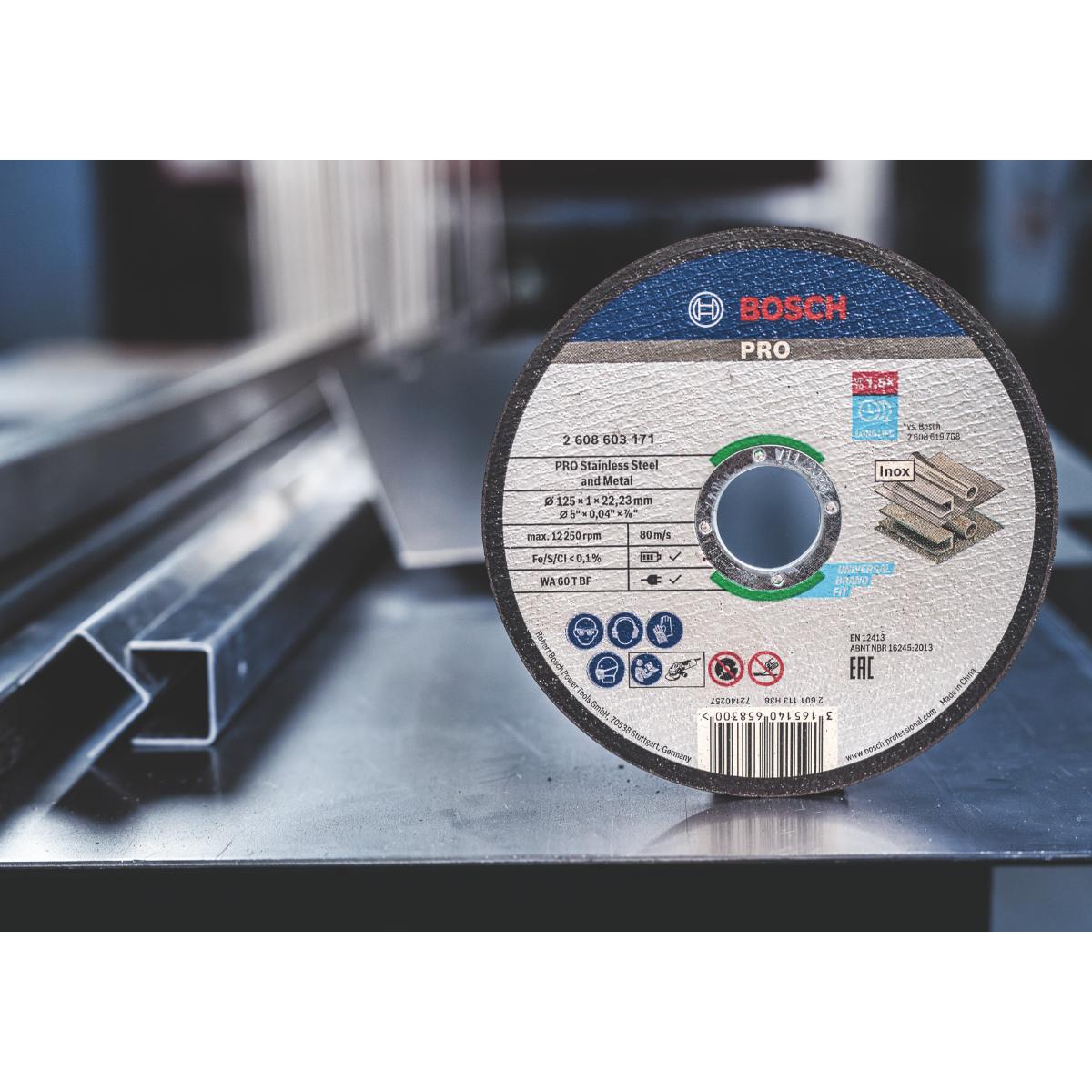 2608626112BO Bosch PRO Stainless Steel and Metal Trennscheibe, gerade, 100 Stück