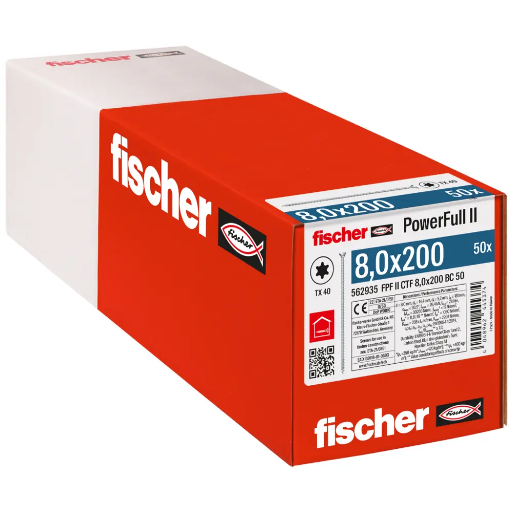 Fischer Vollgewindeschraube 8,0x200 PowerFull FPF II CTF 8 BC