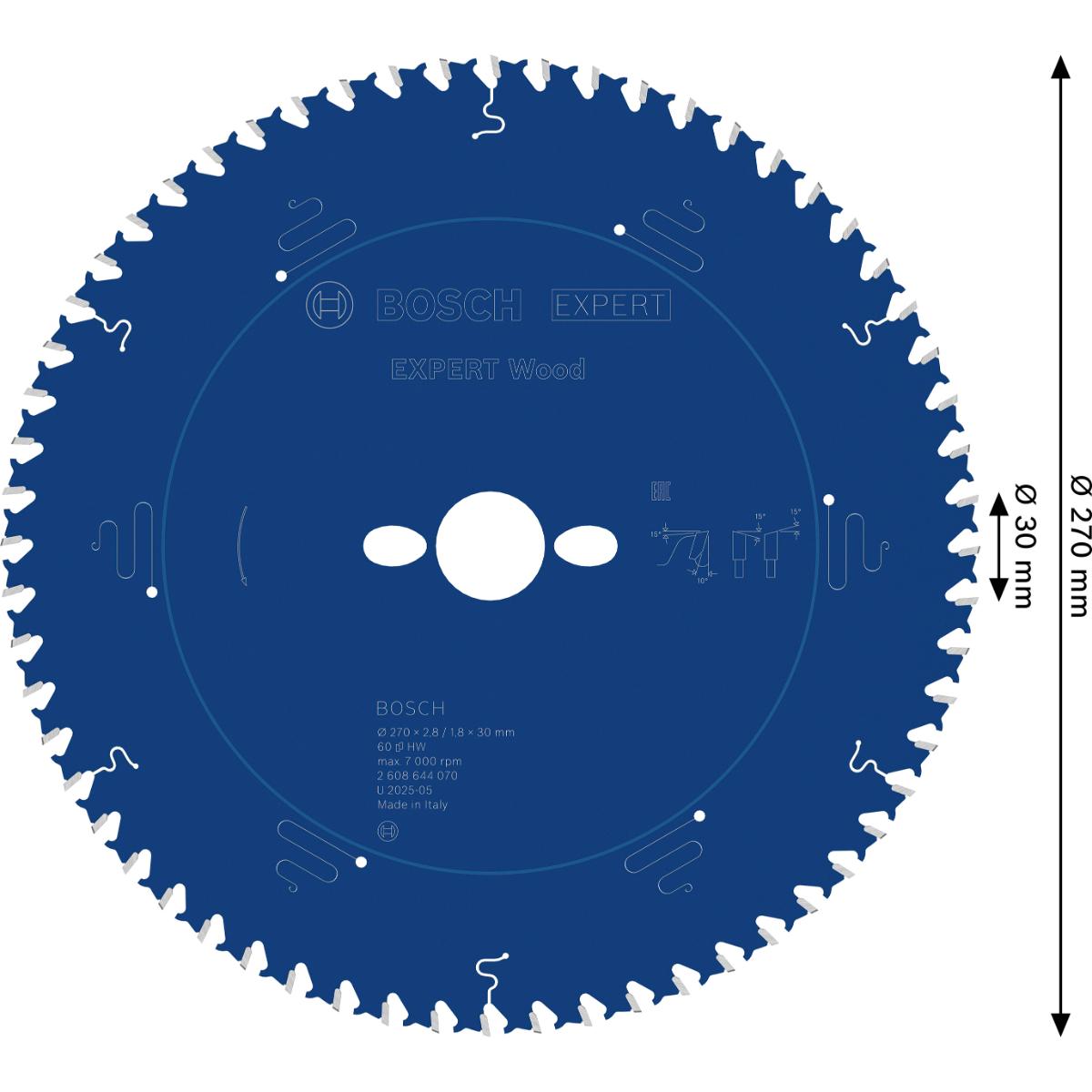 Bosch Kreissägeblatt Expert for Wood ø 270 mm