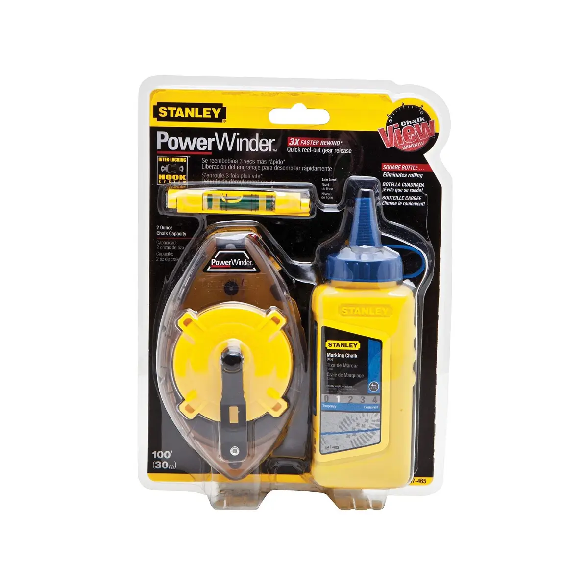 STANLEY Schlagschnur-Set PowerWinder 30m