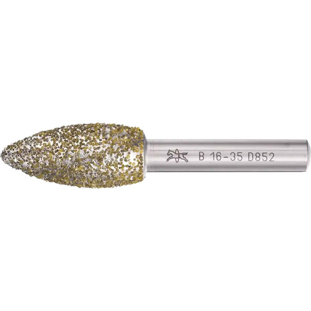 PFERD TOOLS Diamant-Schleifstift für Gießereien Flammenform B