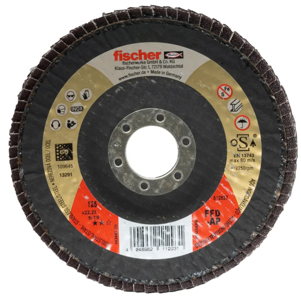 Fischer Fächerschleifscheibe AP 125 K60 Inox