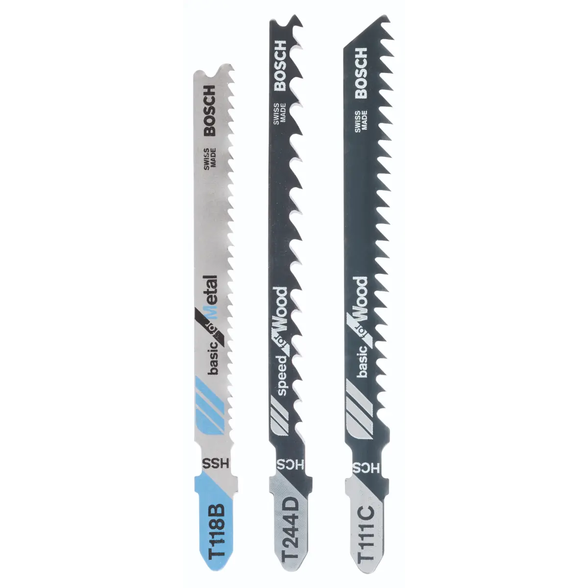Bosch Stichsägeblatt-Set T-Schaft T 111 C, T 244 D, T 118 B, 3-tlg.