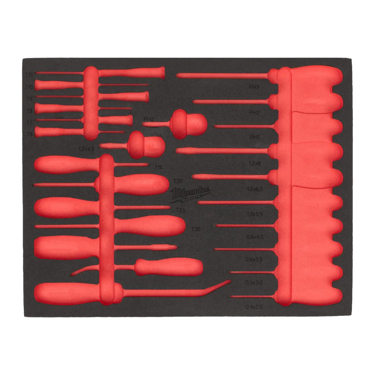 Milwaukee Ersatz-Einlage 3/3 für 1/4" & 3/8" Ratschen-, Bit- & Steckschlüsseleinsätze