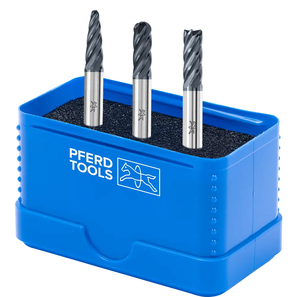 PFERD TOOLS Hartmetall Hochleistungsfrässtift Set 1906 INOX 3-tlg Ø 6mm Schaft-Ø 6mm HICOAT beschichtet beschichtet für Edelstahl
