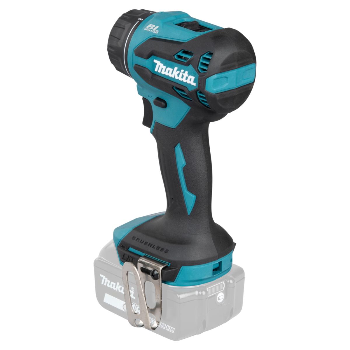 Makita Akku-Bohrschrauber mit Wechselkopfsystem inklusive 4-Kopfaufnahmen LXT 18V - DDF491ZJ01