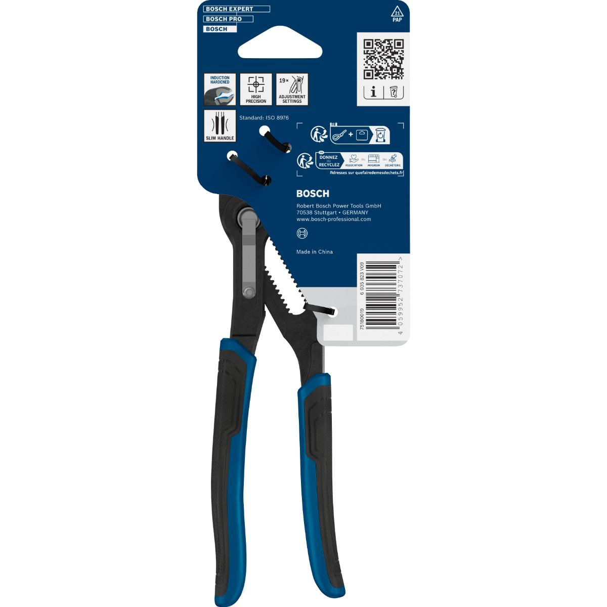 Bosch Wasserpumpenzange 180 mm, Mehrkomponentengriffe