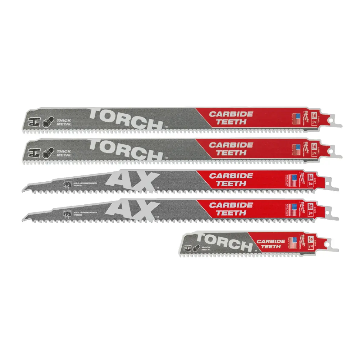 Milwaukee Säbelsägeblattset HM-bestückt 5-teilig