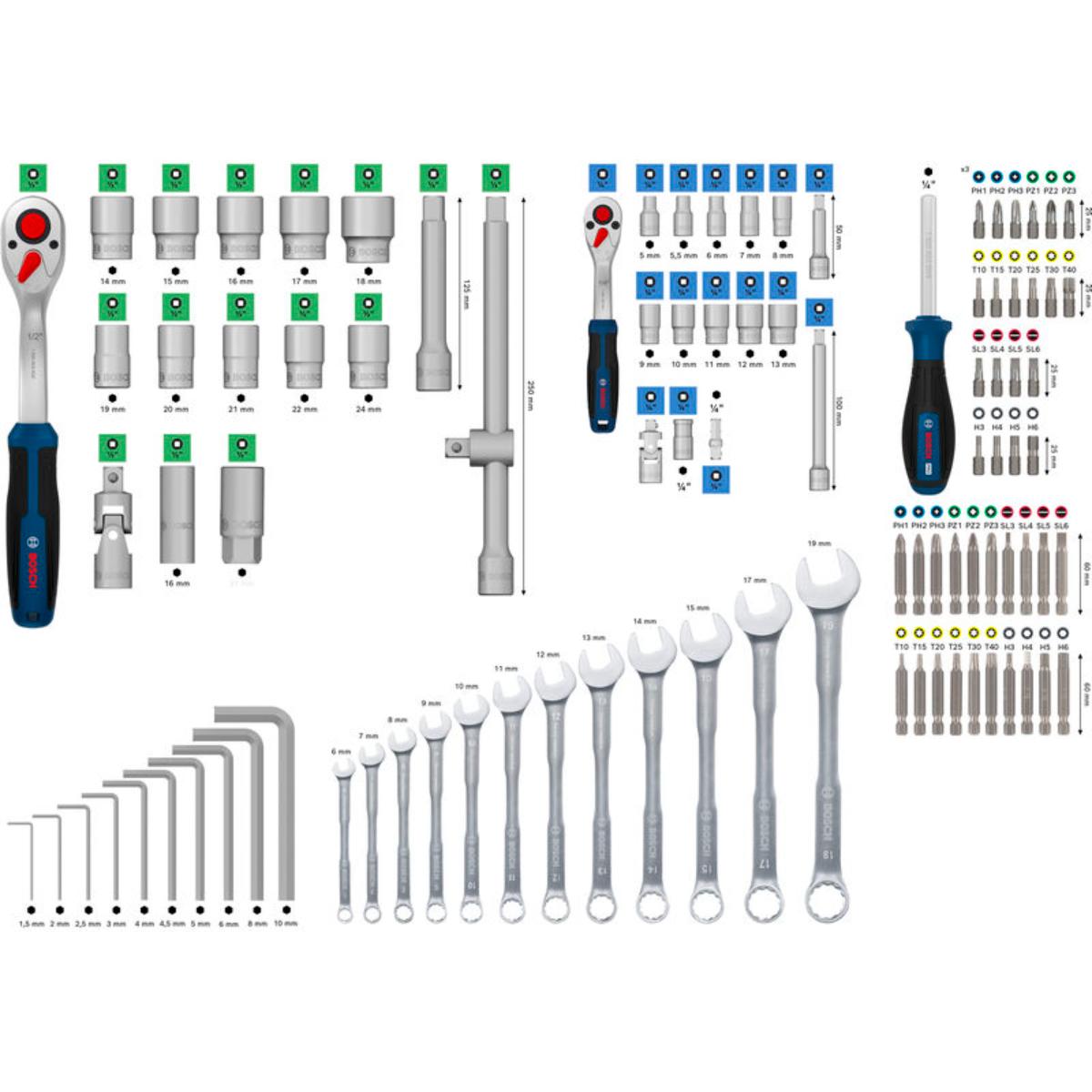 Bosch Gemischtes Handwerkzeug, 134-teilges Set