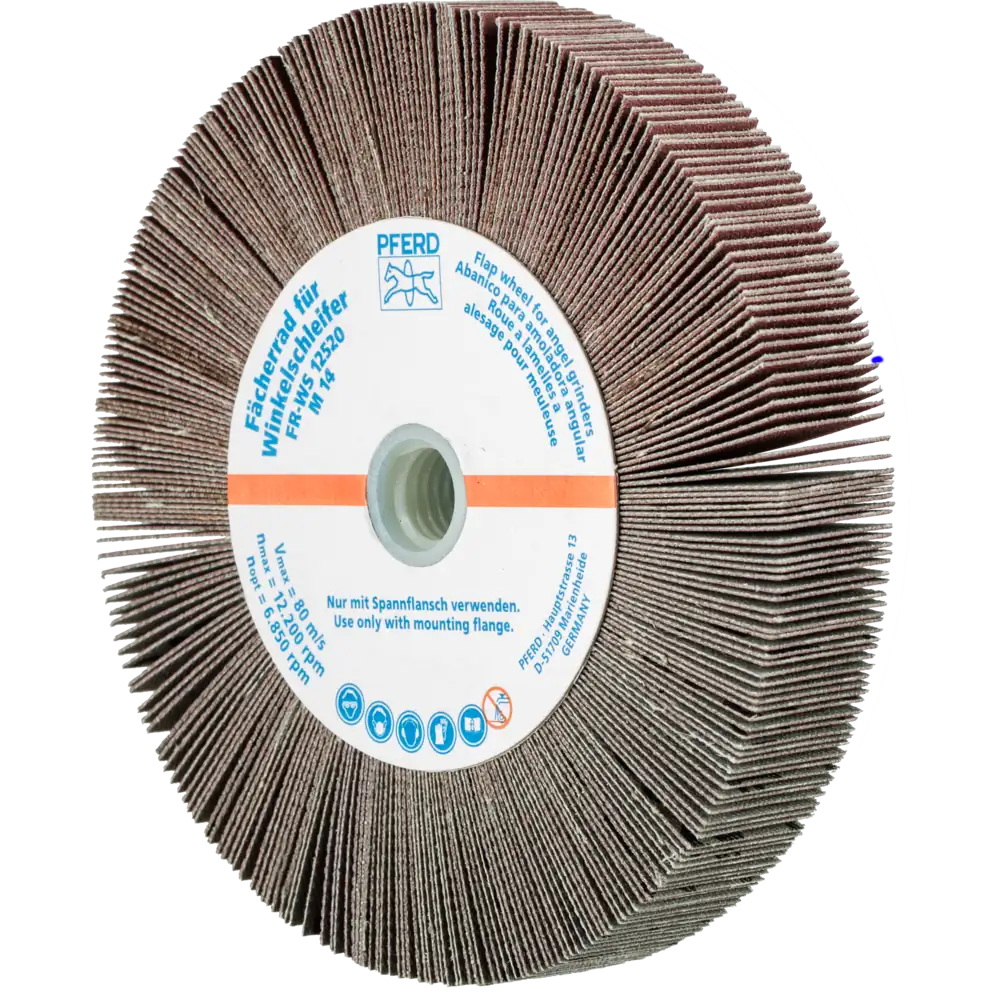 PFERD TOOLS Lamellenschleifrad für Winkelschleifer FR WS M14 universelle Anwendung