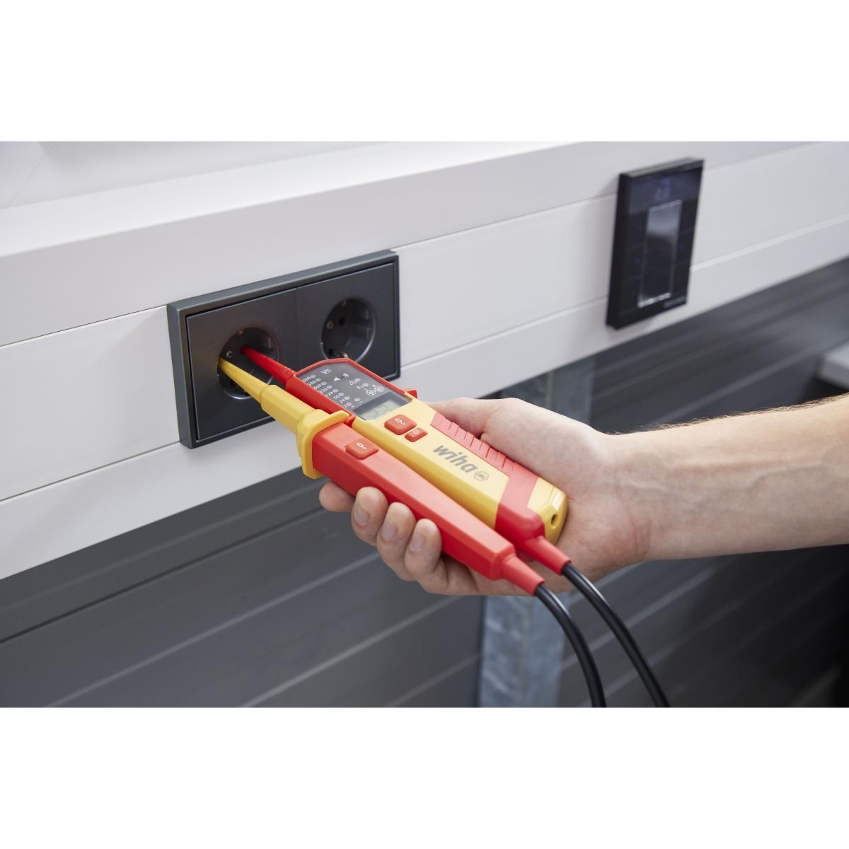 Wiha Spannungs- und Durchgangsprüfer 0,5 - 1.000 V AC, CAT IV mit 2x AAA-Batterien