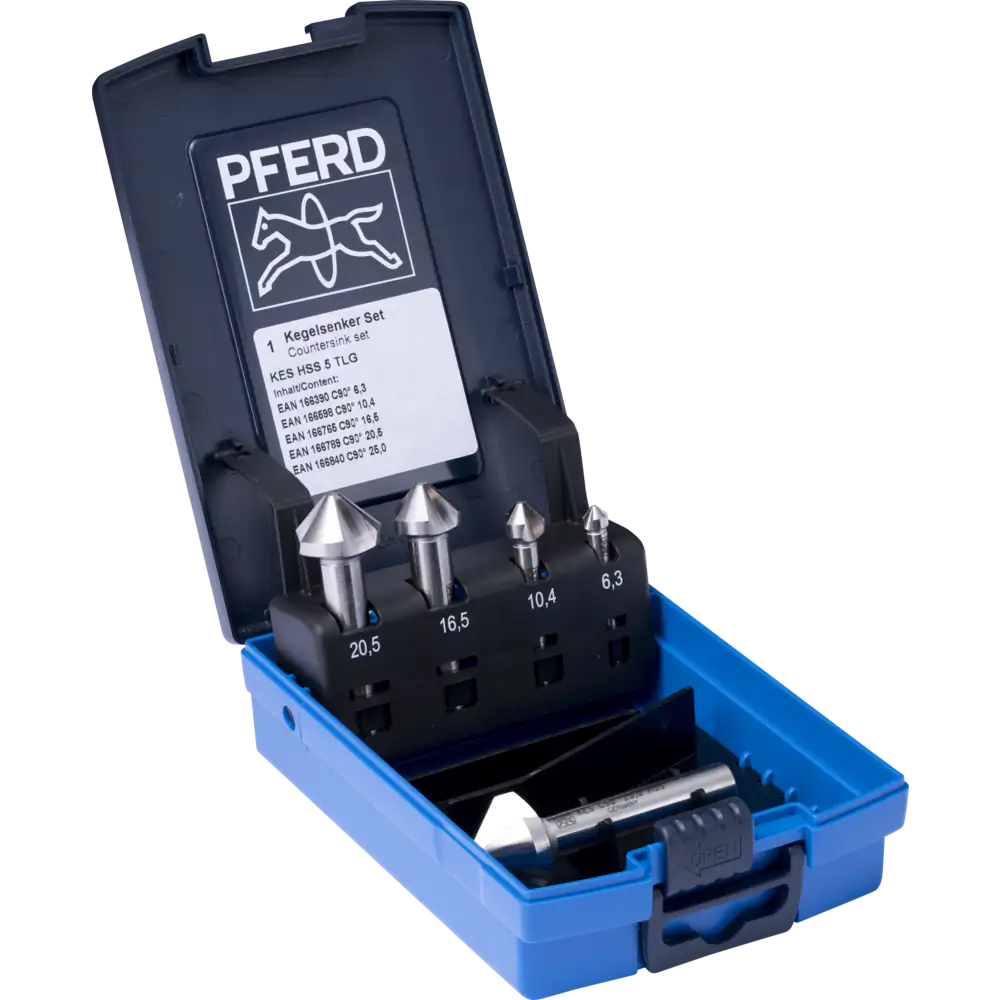PFERD TOOLS HSS-Kegelsenker-Set 5-tlg. DIN 335 C 90°