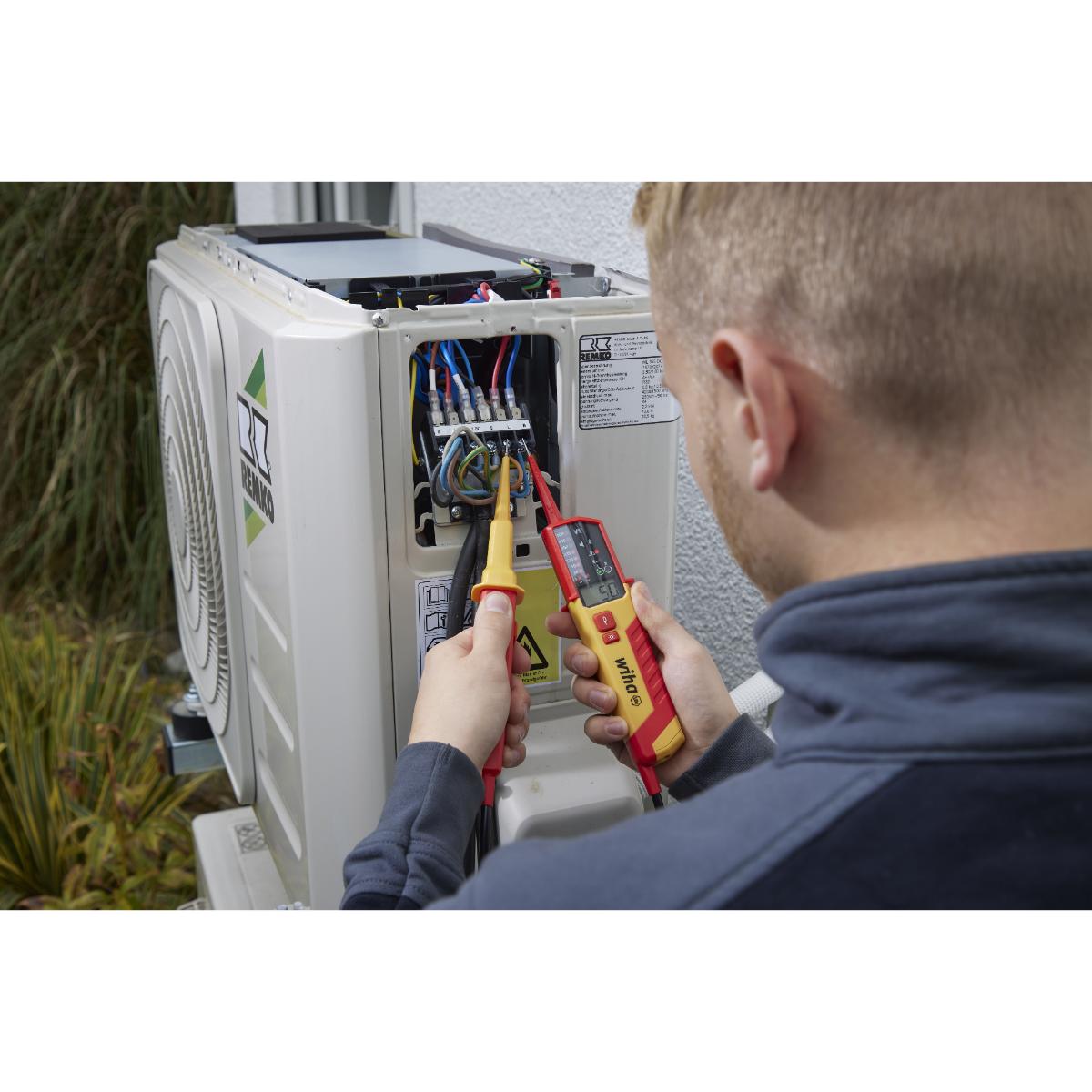 Wiha Spannungs- und Durchgangsprüfer 0,5 - 1.000 V AC, CAT IV mit 2x AAA-Batterien