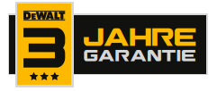 DEWALT3 Jahre Garantie
