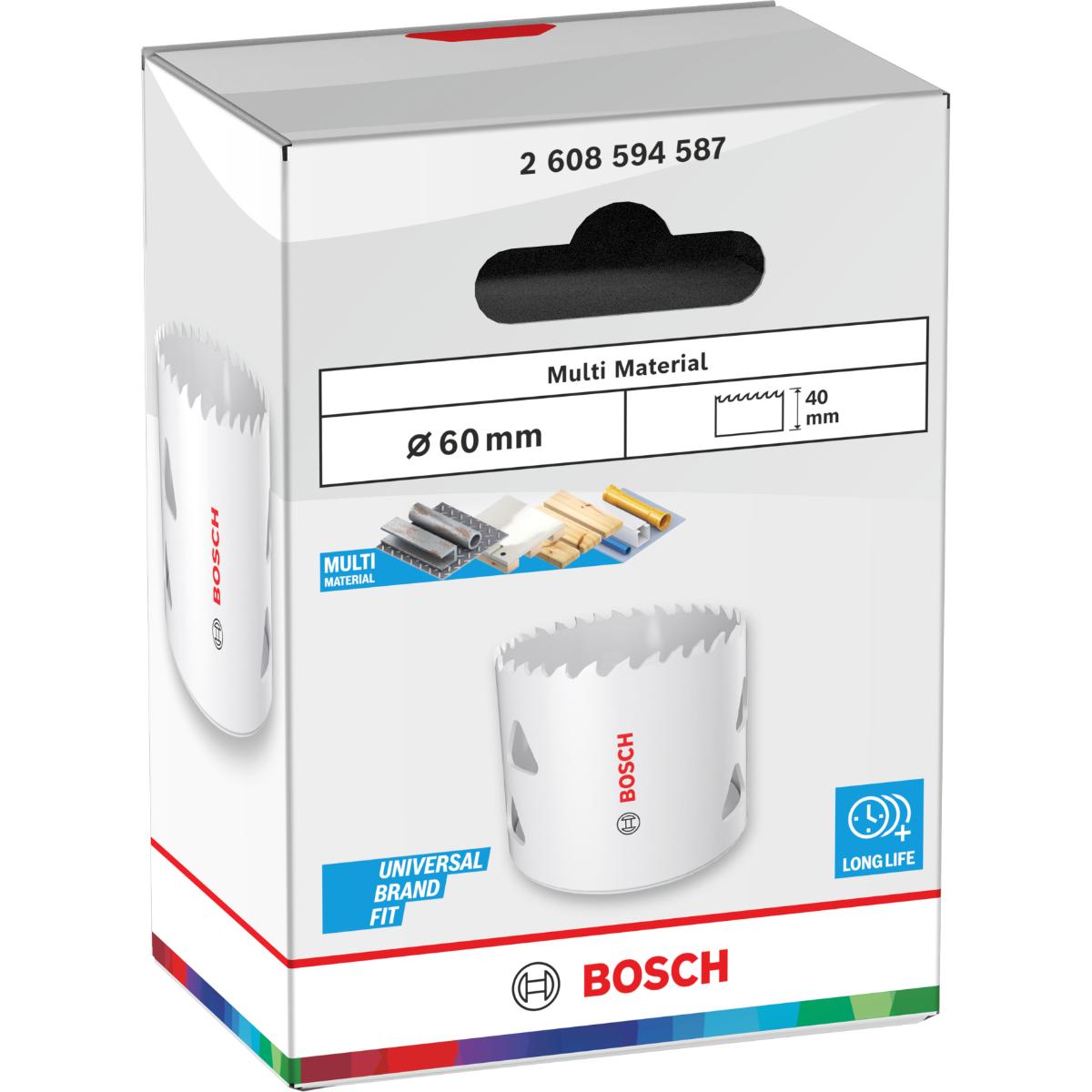 Bosch Multi Material Lochsäge mit Gewinde, 60 x 40 mm