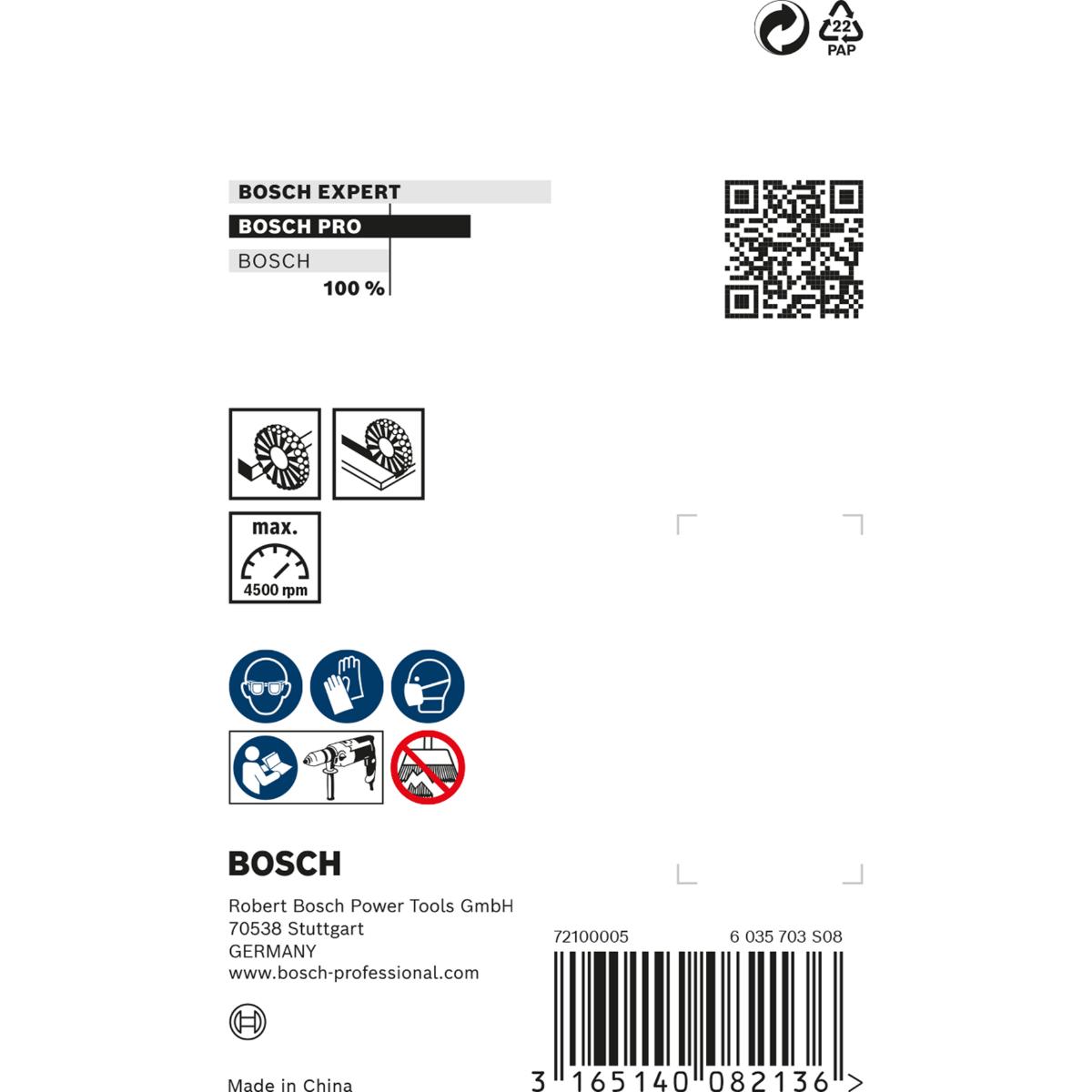 Bosch PRO Scheibenbürste, gewellt, vermessingt, 4500 U/ min