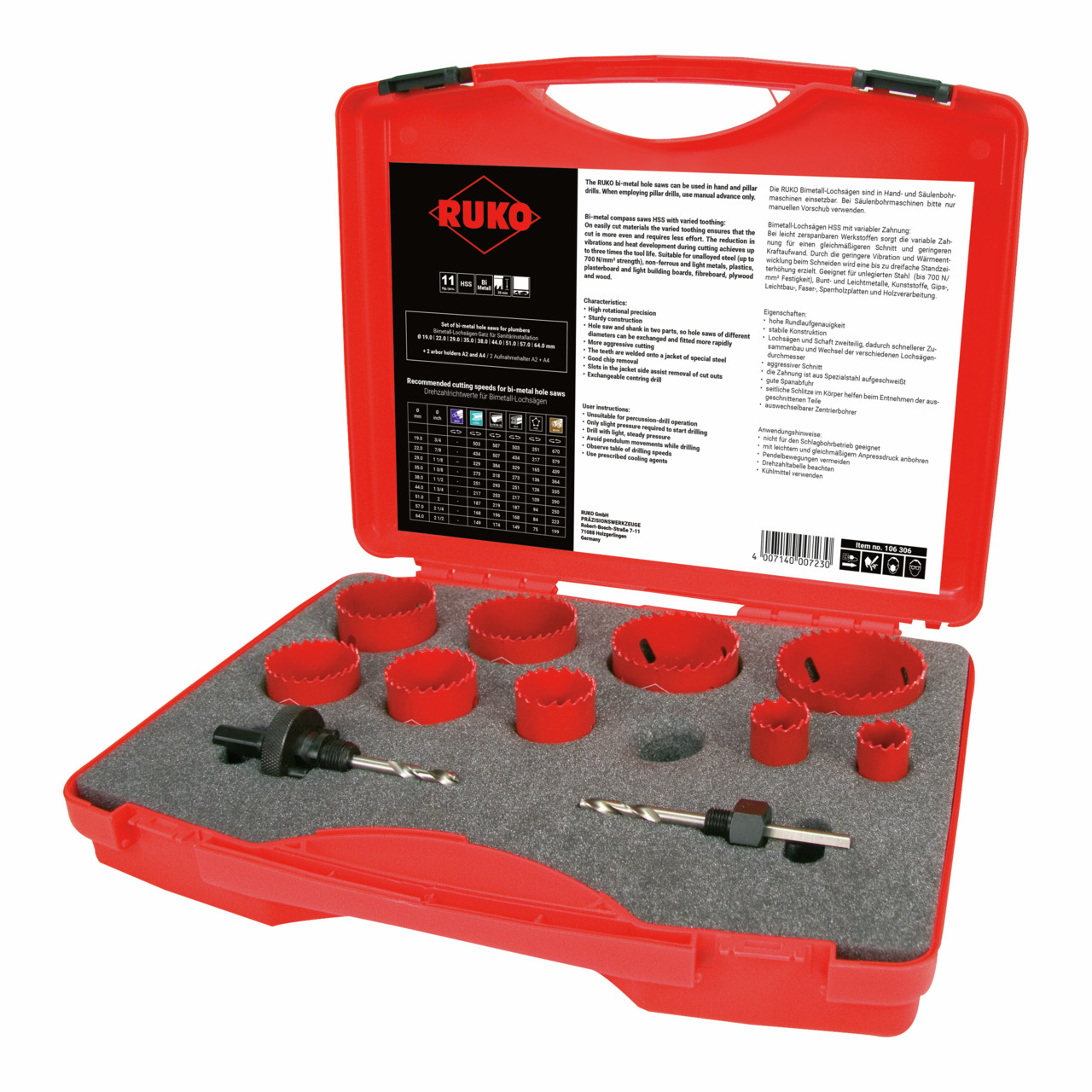 RUKO Bimetall-Lochsägen-Satz HSS
