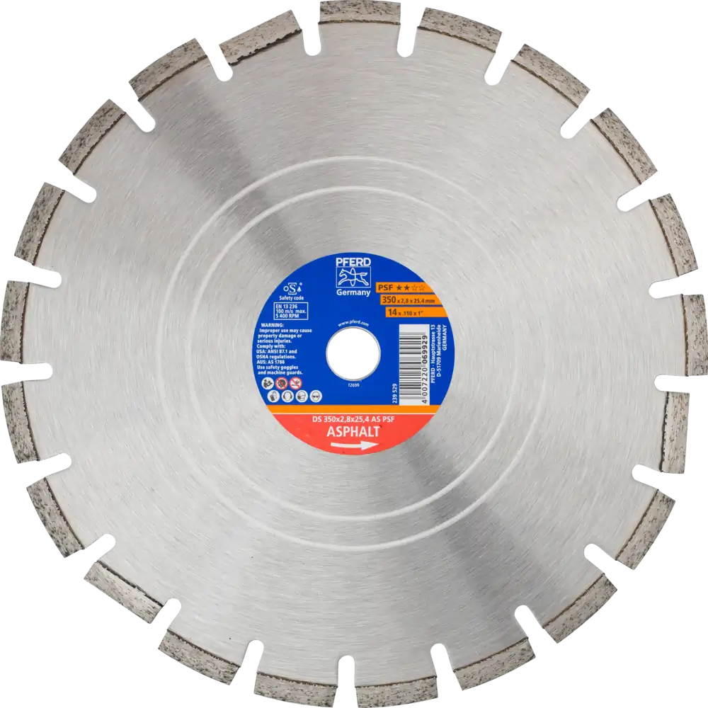 PFERD TOOLS Diamant-Trennscheibe DS PSF für Asphalt