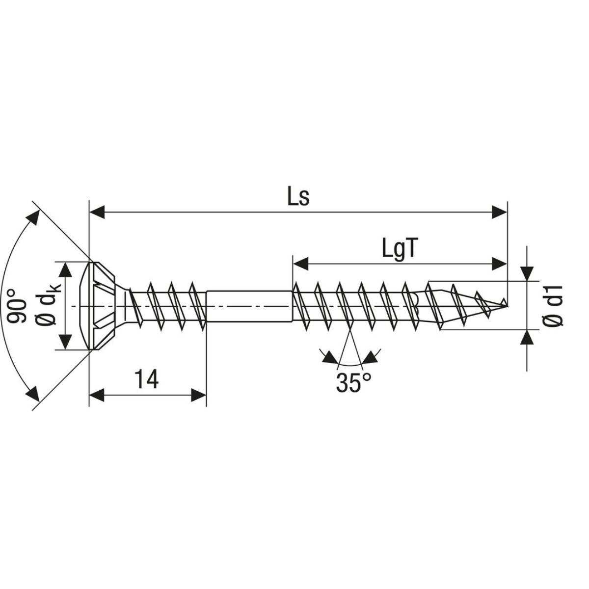 SPAX Fassadenschraube A2 Linsensenkkopf 8mm Fraesrippen T-Star Plus T20 Fixiergewinde 4CUT Blax, 100 Stück