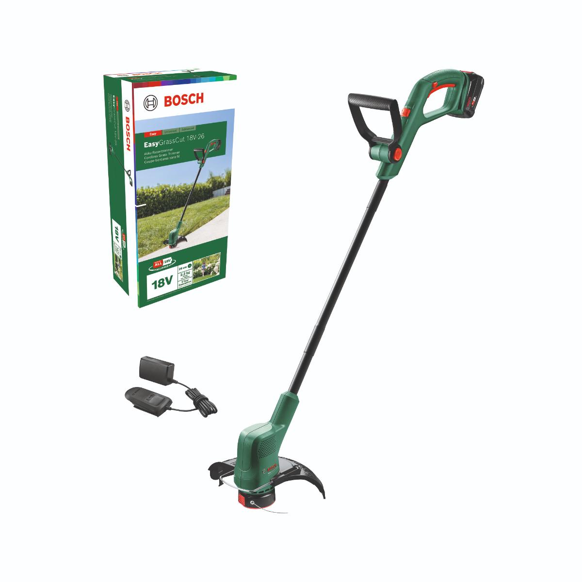 Bosch Akku-Rasentrimmer EasyGrassCut 18V-26, 1 x Akku PBA 18V 2.5Ah