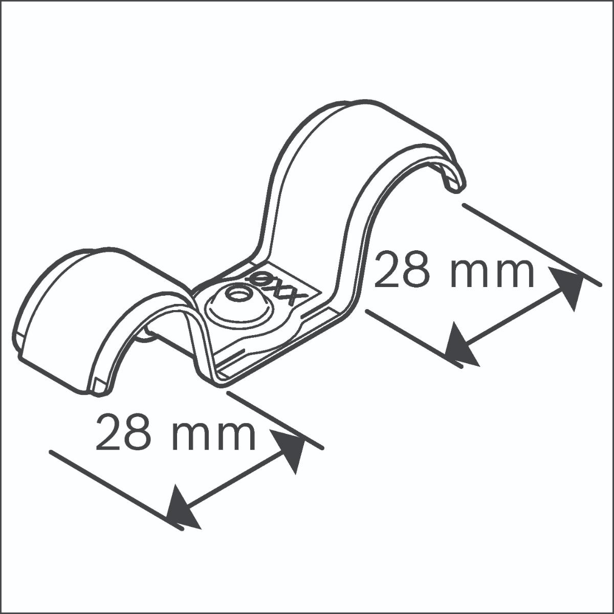 Bosch PRO Metall-Doppelkabelhalter, EMD-28, 50 Stück