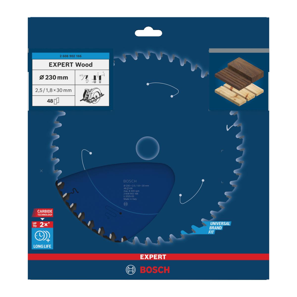 Bosch EXPERT Wood Kreissägeblatt, 230x30 mm, Z48