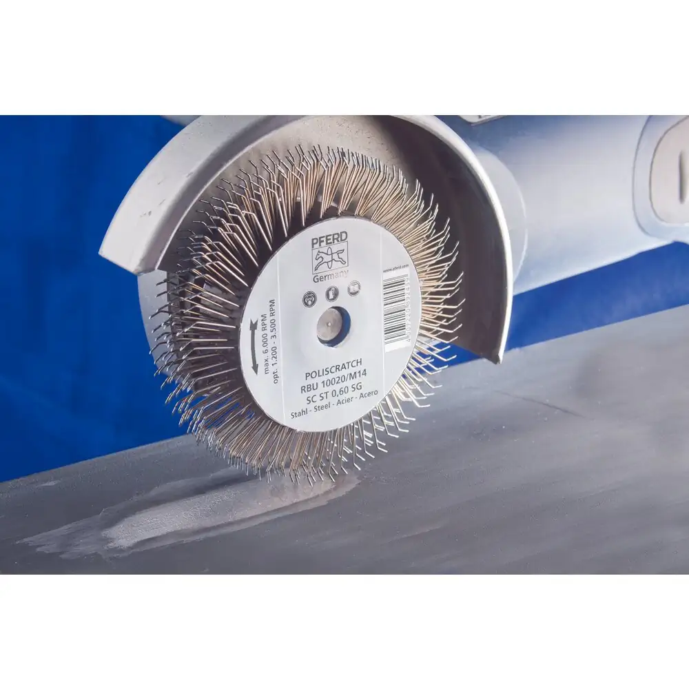PFERD TOOLS POLISCRATCH Rundbürste ungezopft RBU M14 Stahl-Draht Winkelschleifer