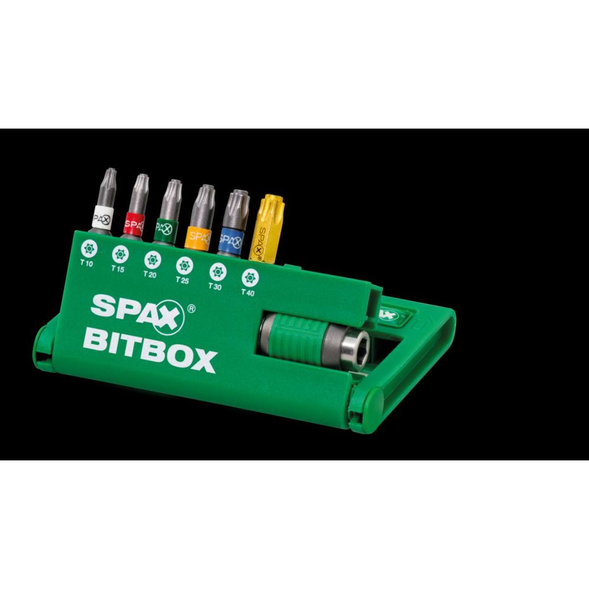 SPAX Bitbox T-Star Plus (6 Bits T10-T40 25mm + 1 Bit-Halter)