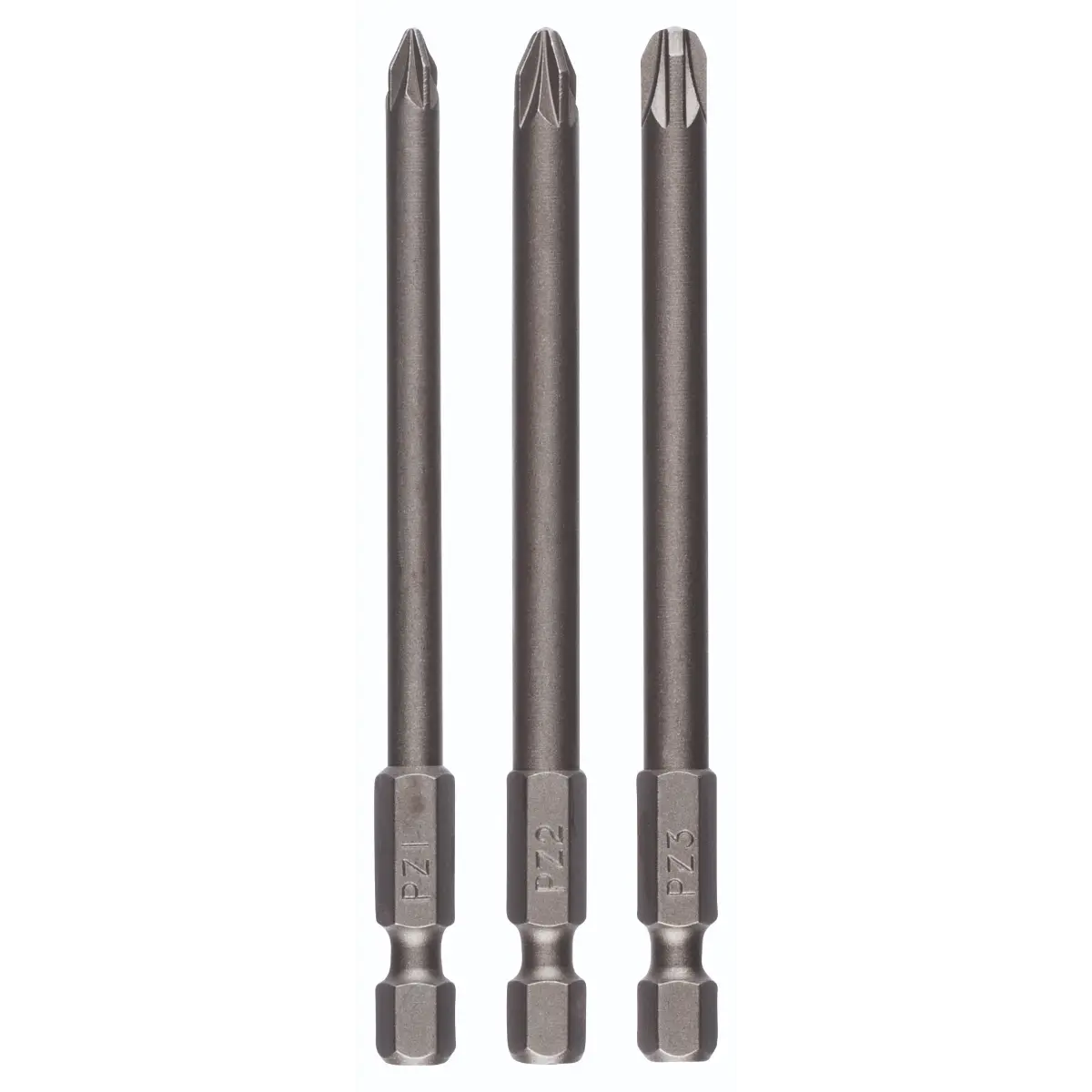 Bosch Schrauberklingen-Set für Pozidriv-Kreuzschlitzschrauben (PZ), 3-tlg.