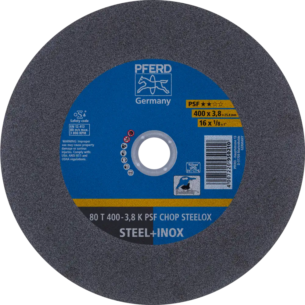 PFERD TOOLS Trennscheibe Metallkreissäge T Universallinie PSF CHOP STEELOX Stahl/Edelstahl