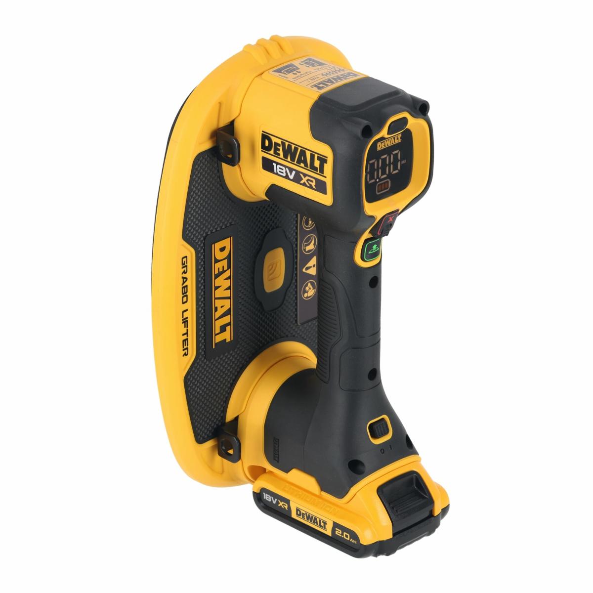 DEWALT 18V Akku-Vakuum-Heber inkl. Akkus (18 Volt / 2 Ah) und System-Schnellladegerät