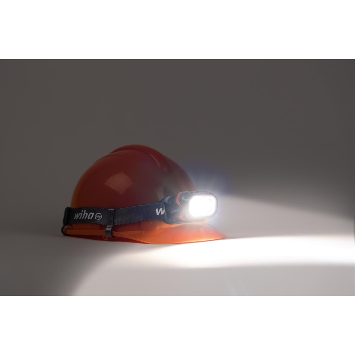 Wiha Stirnlampe 500 lm mit Bewegungssensor mit USB-C-Ladekabel