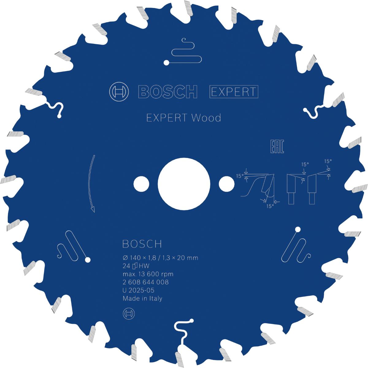 Bosch Kreissägeblatt Expert for Wood ø 140 mm