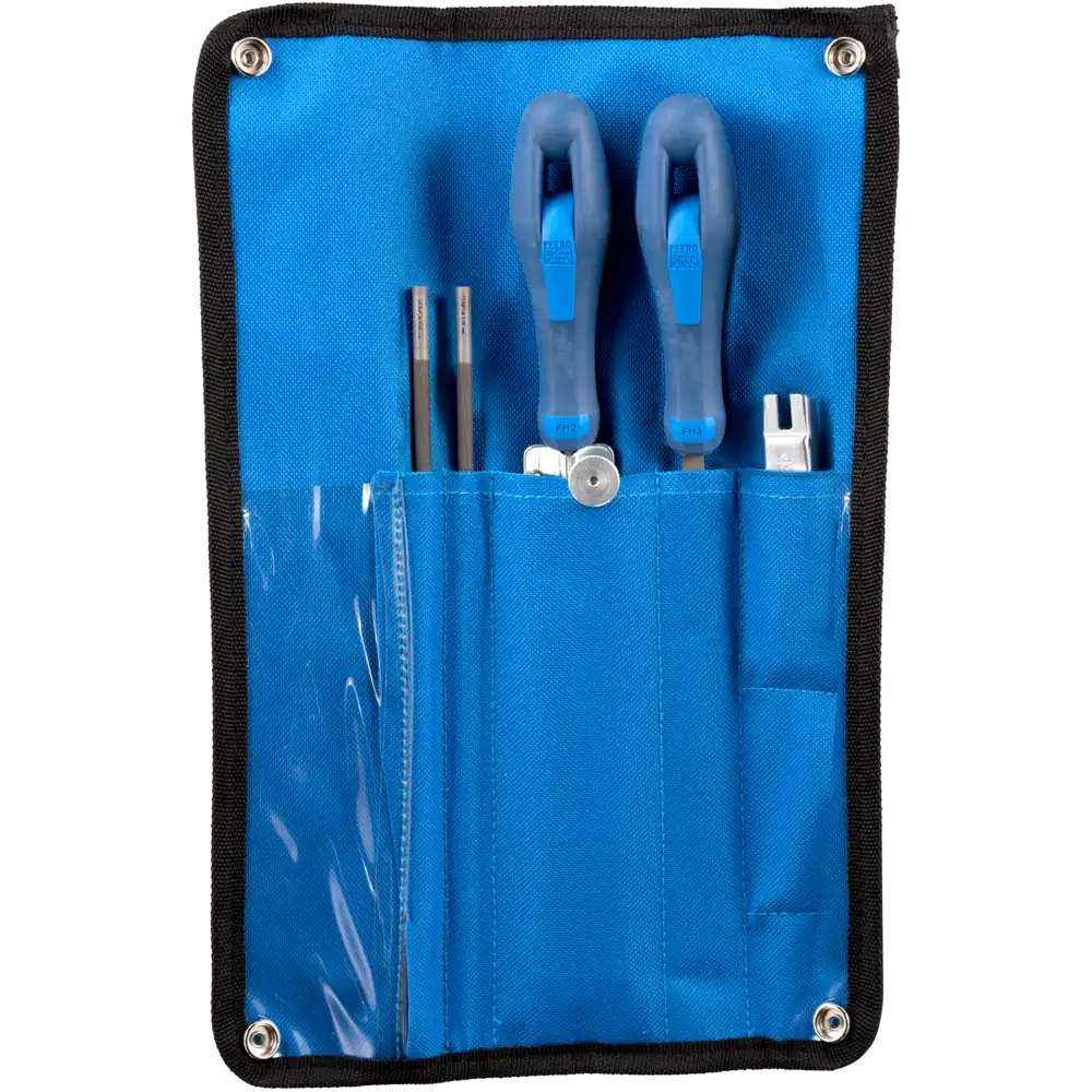 PFERD TOOLS Kettensägenschärf-Set 5,16 mm 13/64 für Kettenteilung 3/8 in Rolltasche