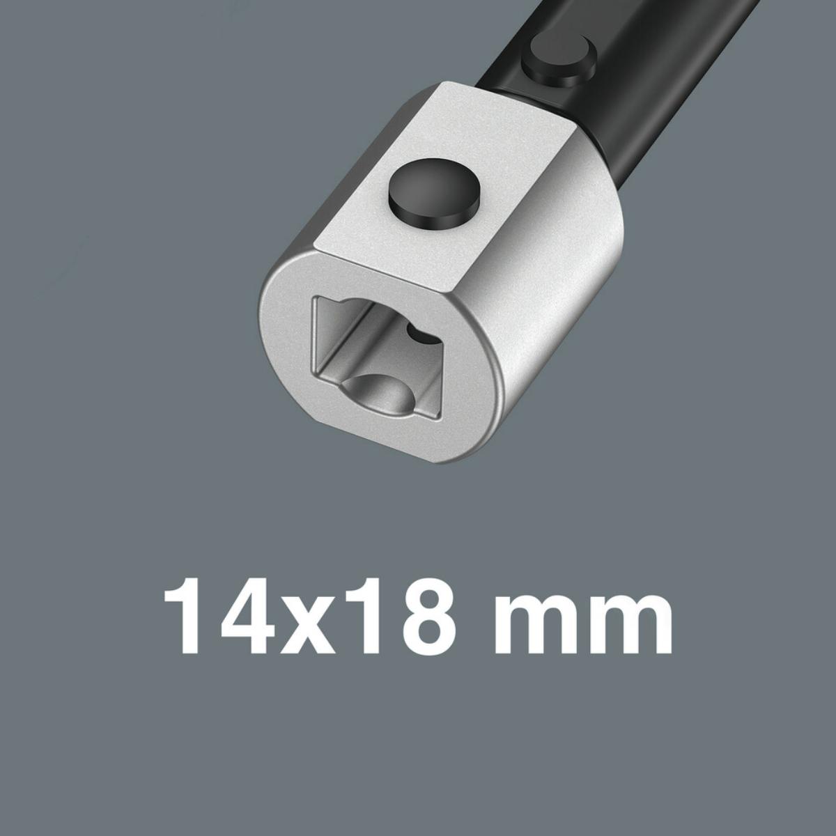 Wera 7880 Joker 3XL Selbstjustierender Einsteck-Maulschlüssel für Schlüsselweite 32-41 mm, 14x18 mm