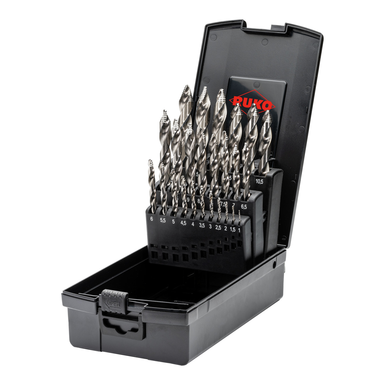 RUKO ULTIMATECUT Spiralbohrer-Satz DIN 338 Typ FLOWSTEP® HSS - 25-tlg.