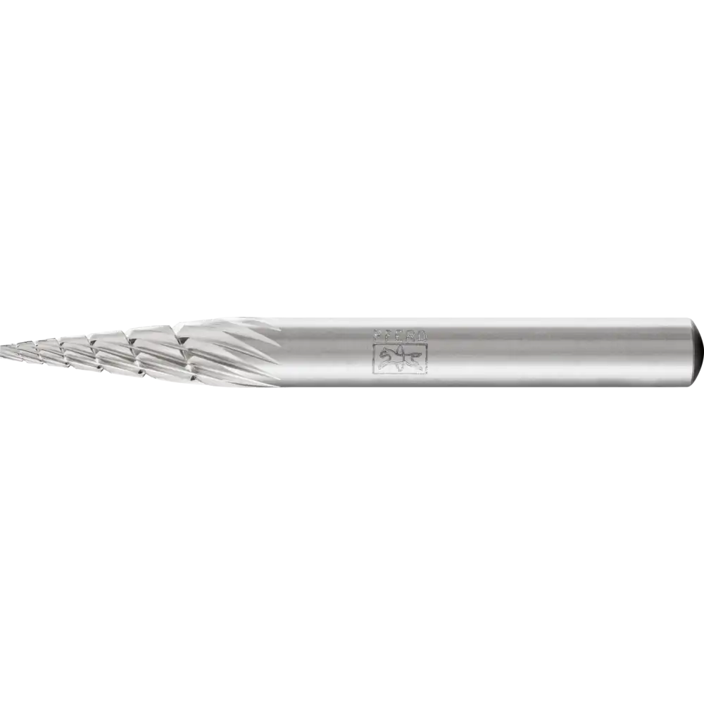 PFERD TOOLS HSS Frässtift Spitzkegelform G Z 3 universal mittel fein Spanbrecher
