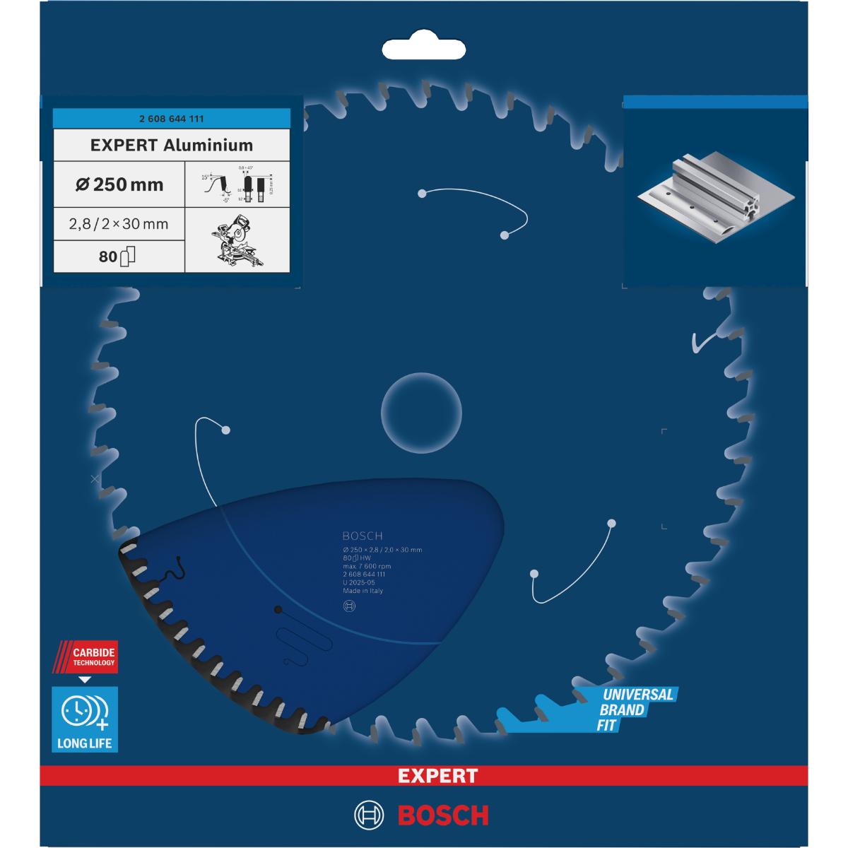 Bosch Kreissägeblatt Expert for Aluminium ø 250 mm