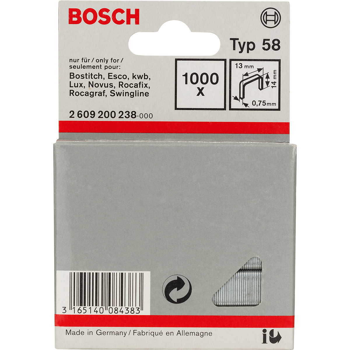 Bosch Feindrahtklammer Typ 63, 13mm breit
