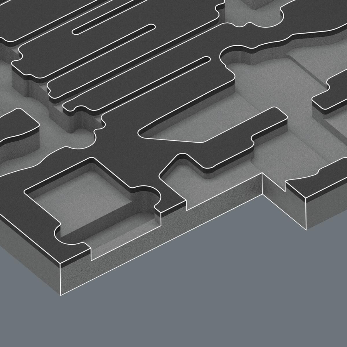 Wera 9860 Schaumstoffeinlage Stainless Set 1, ohne Werkzeug