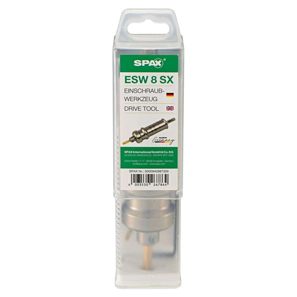 SPAX Einschraubwerkzeug ESW8Sx Mit T40 Bit 50mm Lang